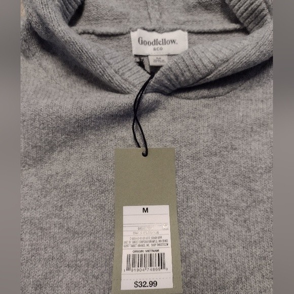 Men's Goodfellow & Co. Grey Gray Hooded Sweater - Picture 5 of 8